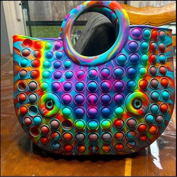 Push bubble pop tote hand bag silicone - Picture 5 of 5